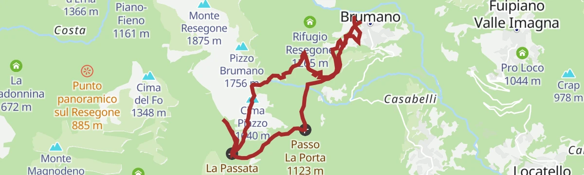 Route map: Cima Quarenghi